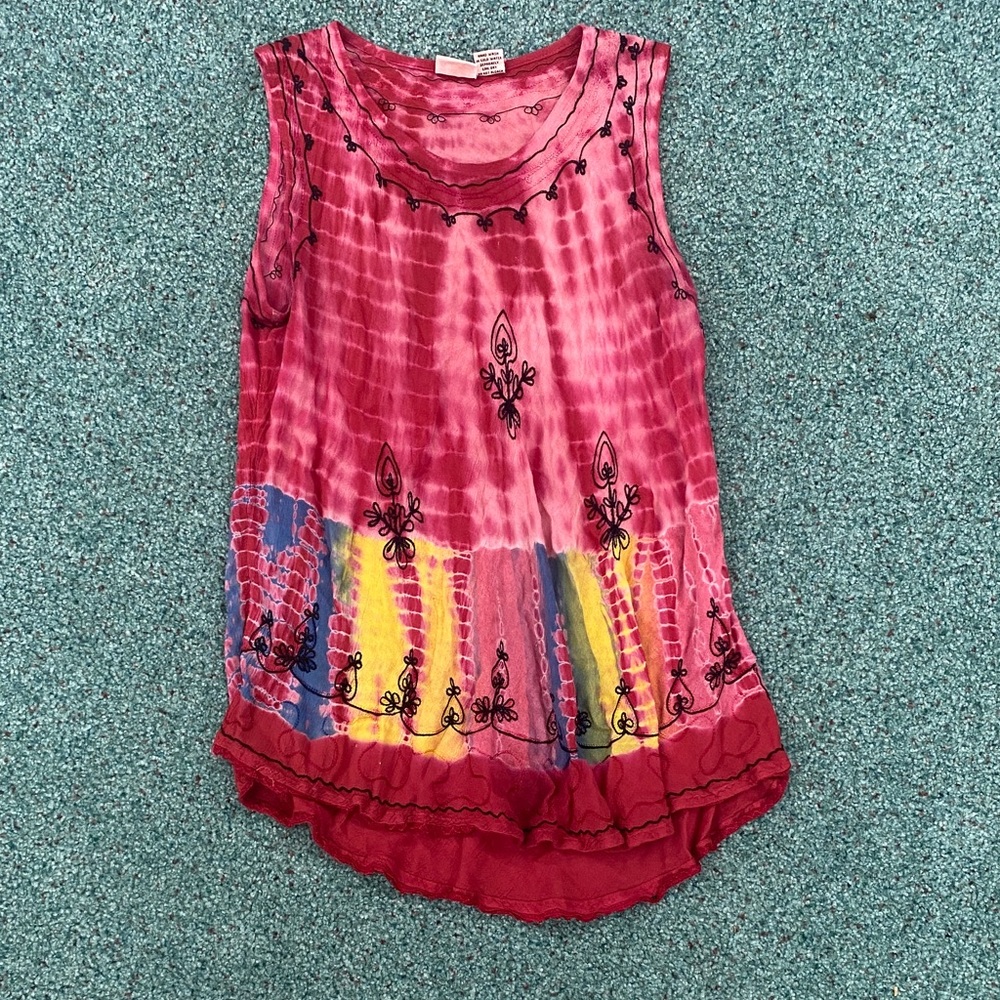Women's Sleeveless Tie-Dye Top